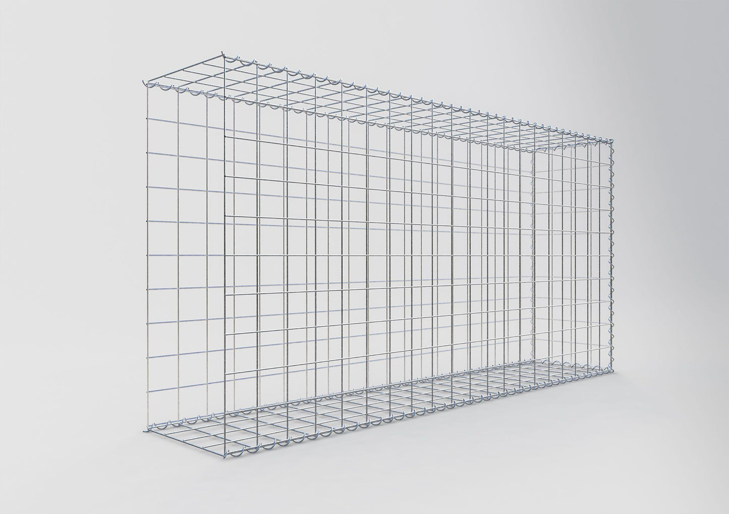 Grown-on gabion type 2 200 cm x 100 cm x 40 cm (L x H x D), mesh size 10 cm x 10 cm, spiral
