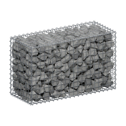 Gabion 100 cm x 60 cm x 40 cm (L x H x D), maskstorlek 5 cm x 5 cm, spiral