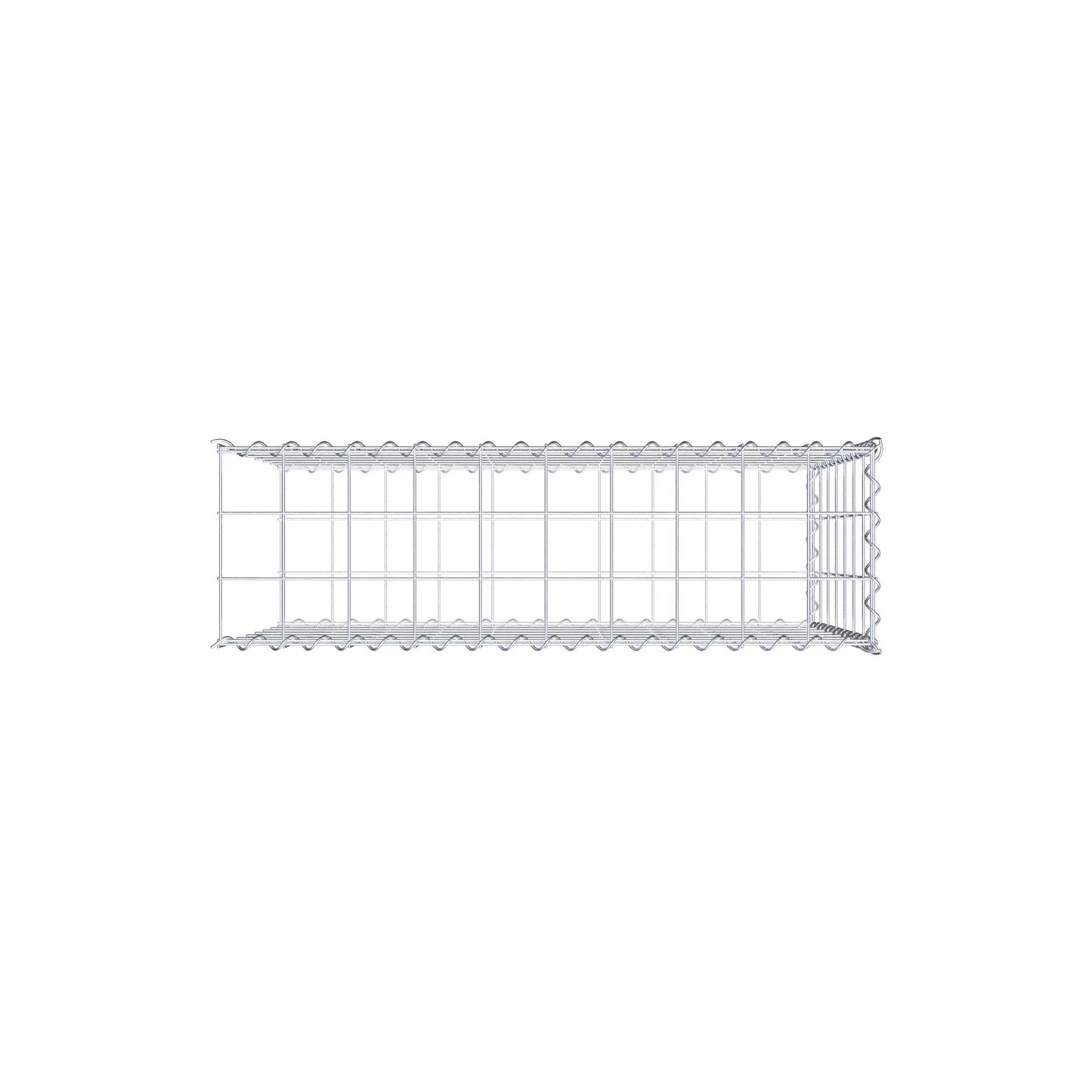 Gabião tipo 2 100 cm x 70 cm x 30 cm (C x A x P), malhagem 10 cm x 10 cm, espiral