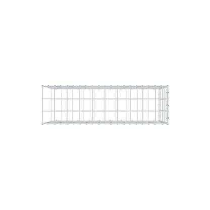 Monteret gabion type 2 100 cm x 50 cm x 30 cm (L x H x D), maskestørrelse 10 cm x 10 cm, C-ring