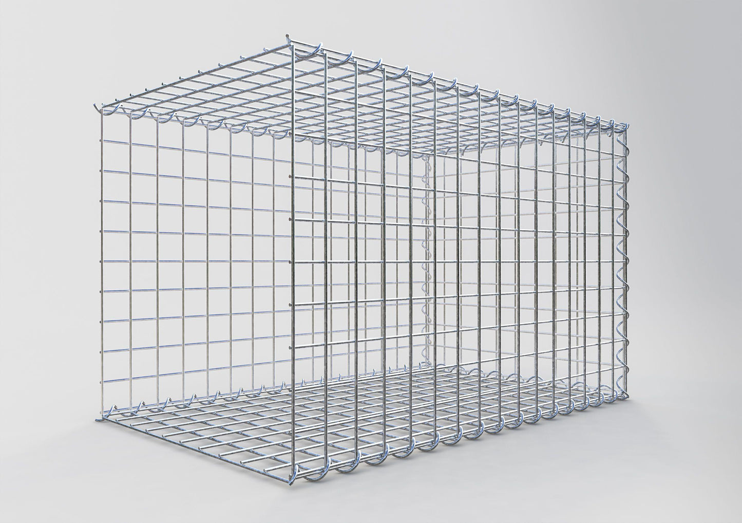 Anbaugabione Typ 2 80 cm x 50 cm x 50 cm (L x H x T), Maschenweite 5 cm x 5 cm, Spirale
