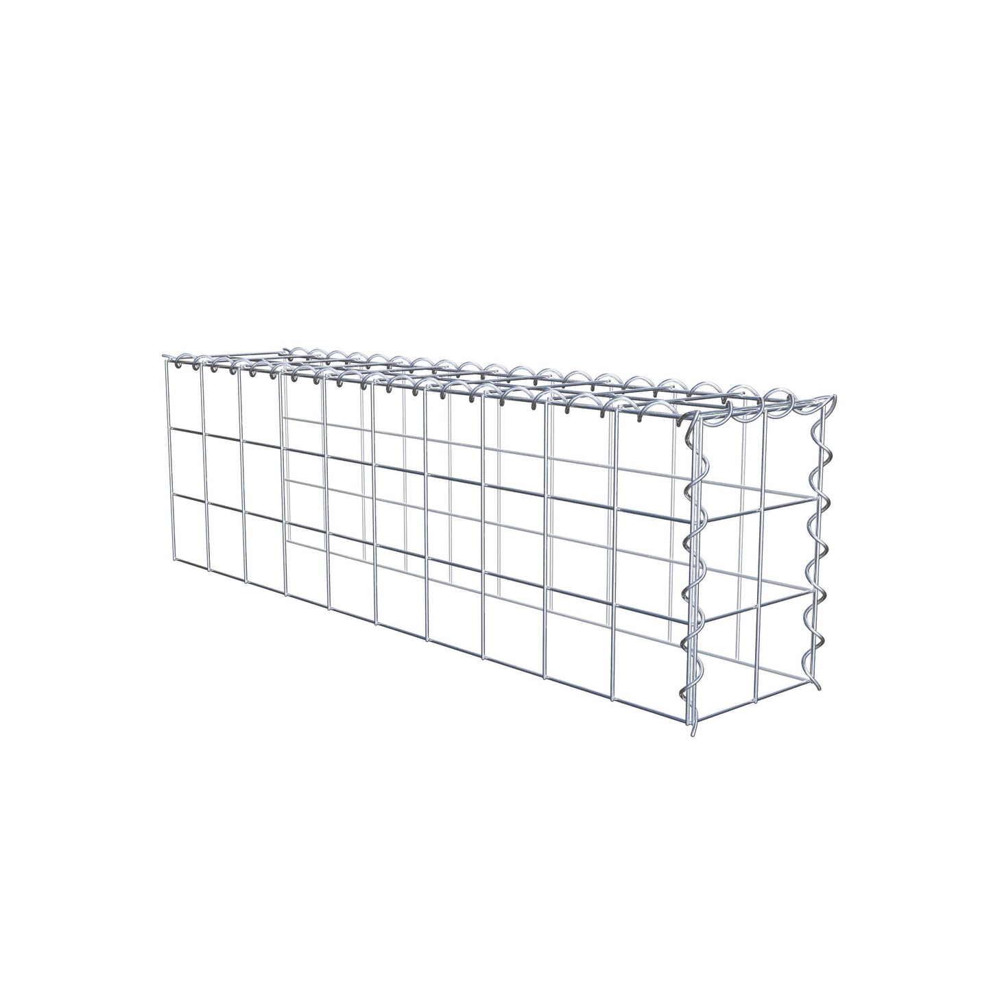 Grown-on gabion type 4 100 cm x 30 cm x 20 cm (L x H x D), mesh size 10 cm x 10 cm, spiral
