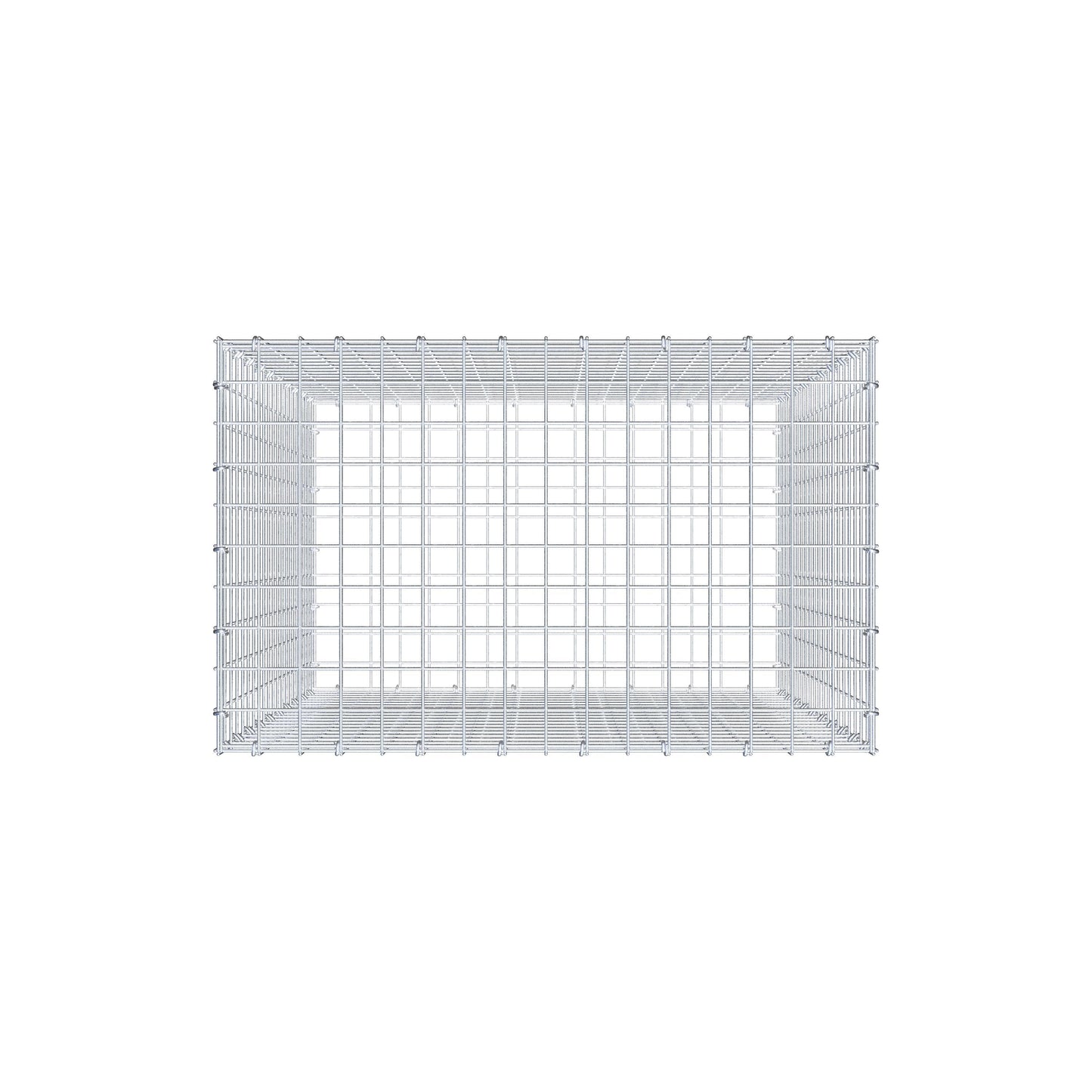Gabione 100 cm x 80 cm x 50 cm (L x H x T), Maschenweite 5 cm x 5 cm, C-Ring