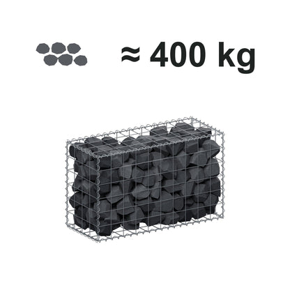 Gabion 100 cm x 60 cm x 40 cm (L x H x D), mesh size 10 cm x 10 cm, spiral