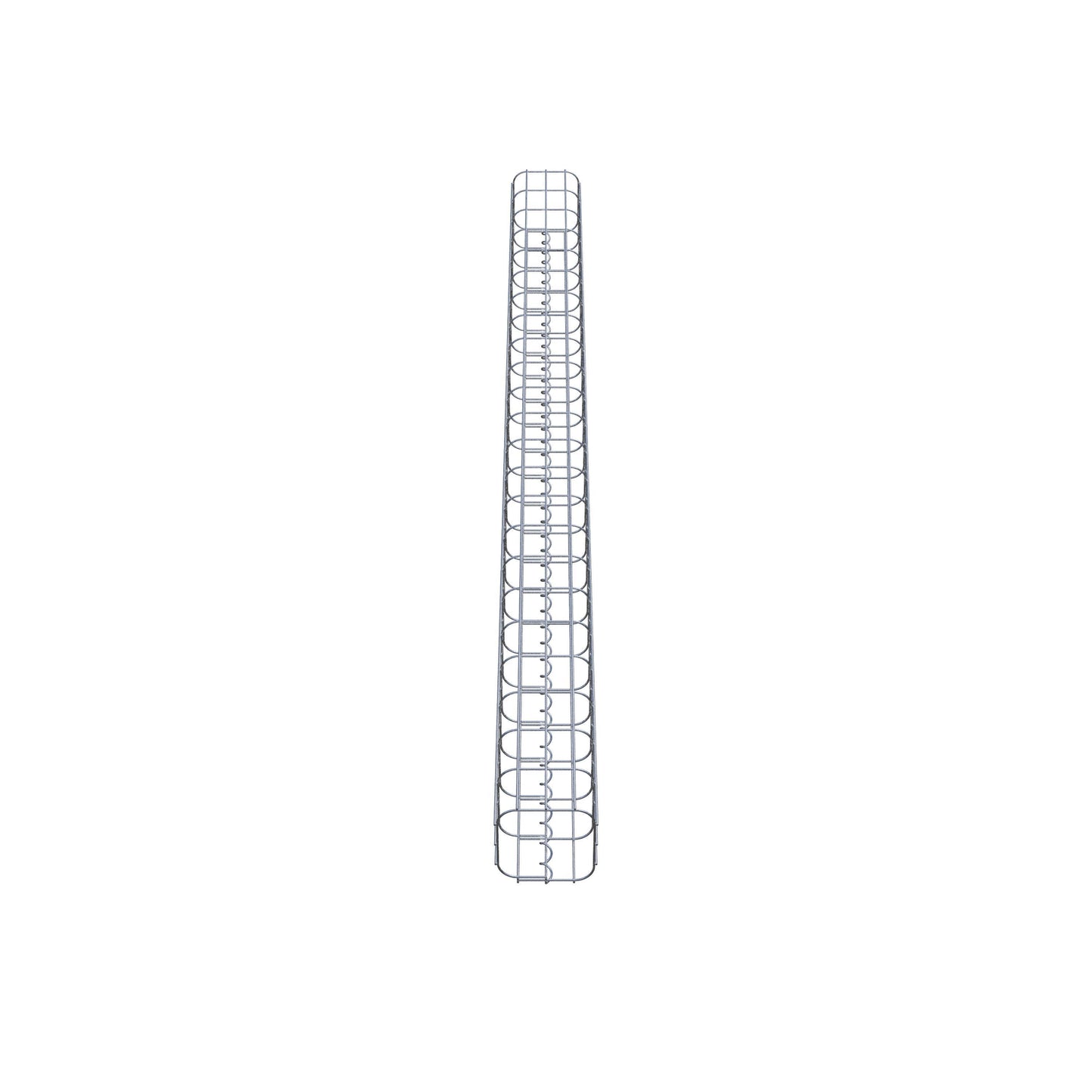 Coluna de gabião quadrada 17 cm x 17 cm, 230 cm de altura, PM 5 cm x 10 cm