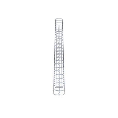 Coluna de gabião quadrada 17 cm x 17 cm, 230 cm de altura, PM 5 cm x 10 cm