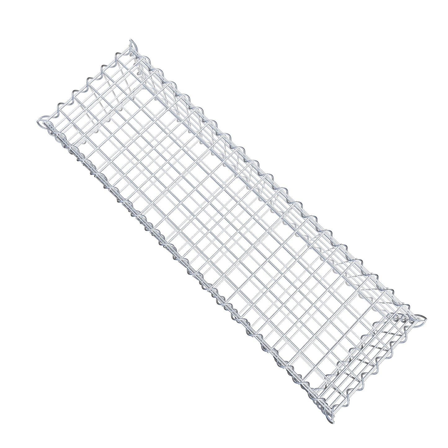 Gavión 100 cm x 20 cm x 30 cm (largo x alto x fondo), malla 5 cm x 5 cm, en espiral