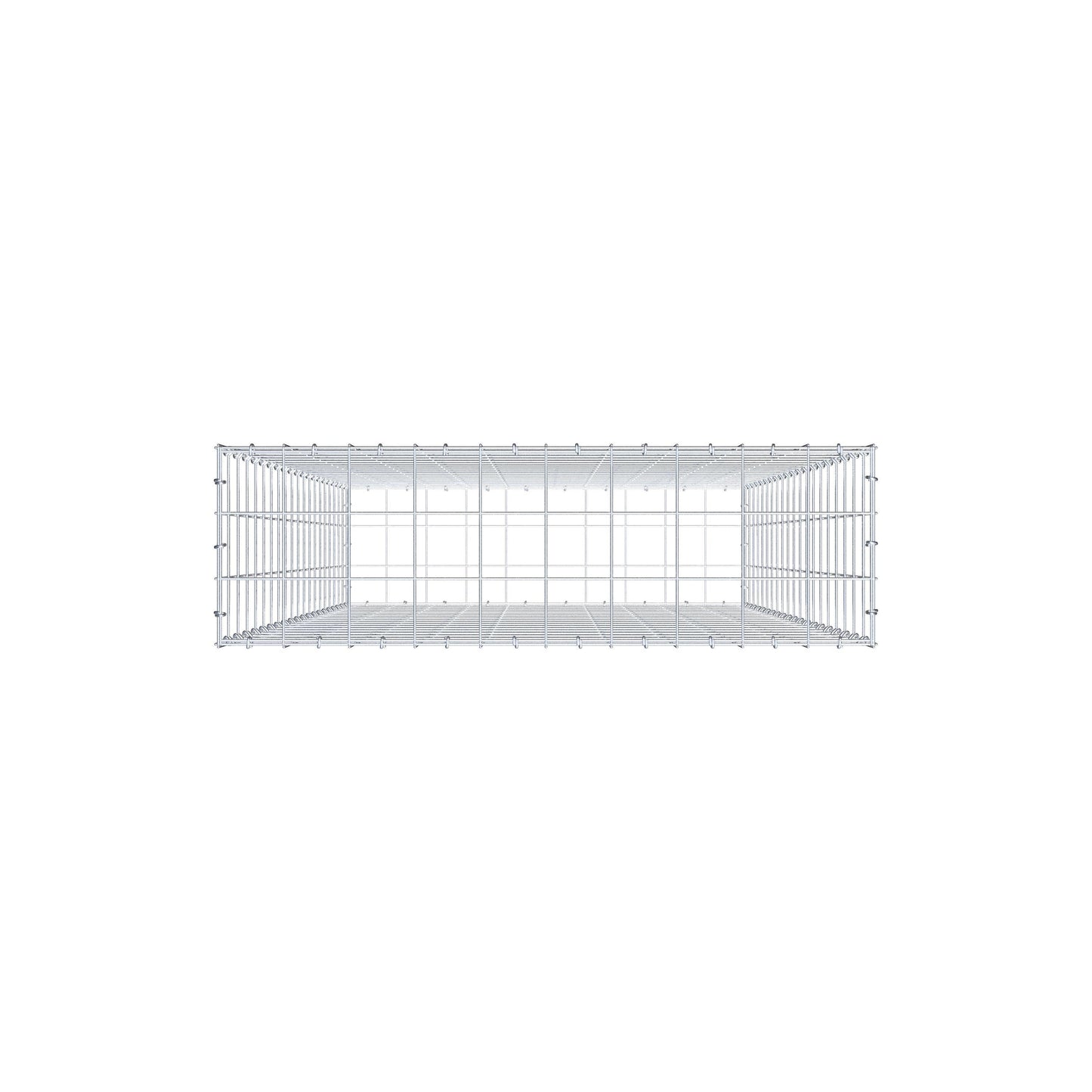 Gabião 200 cm x 100 cm x 30 cm (C x A x P), malhagem 10 cm x 10 cm, anel C