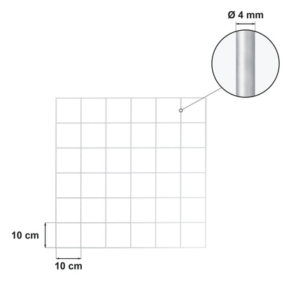 Gabion 100 cm x 80 cm x 40 cm (L x H x D), mesh size 10 cm x 10 cm, spiral