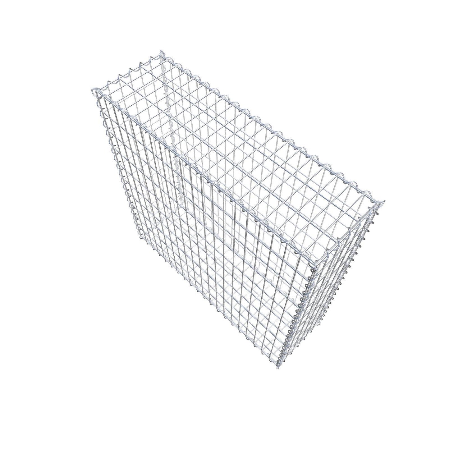 Set of 2 gabions 100 cm x 100 cm x 30 cm (L x H x D), mesh size 5 x 10 cm, spiral