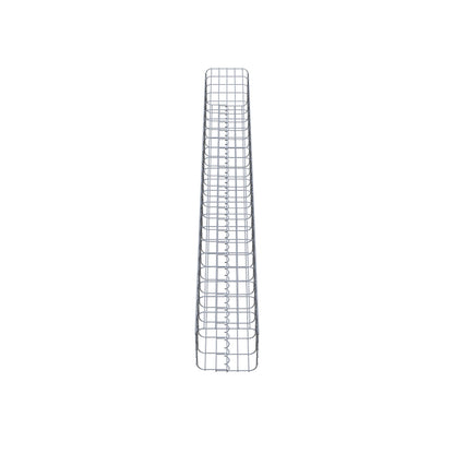 Colonna di gabbioni angolare 27 cm x 27 cm, 230 cm di altezza, MW 5 cm x 10 cm