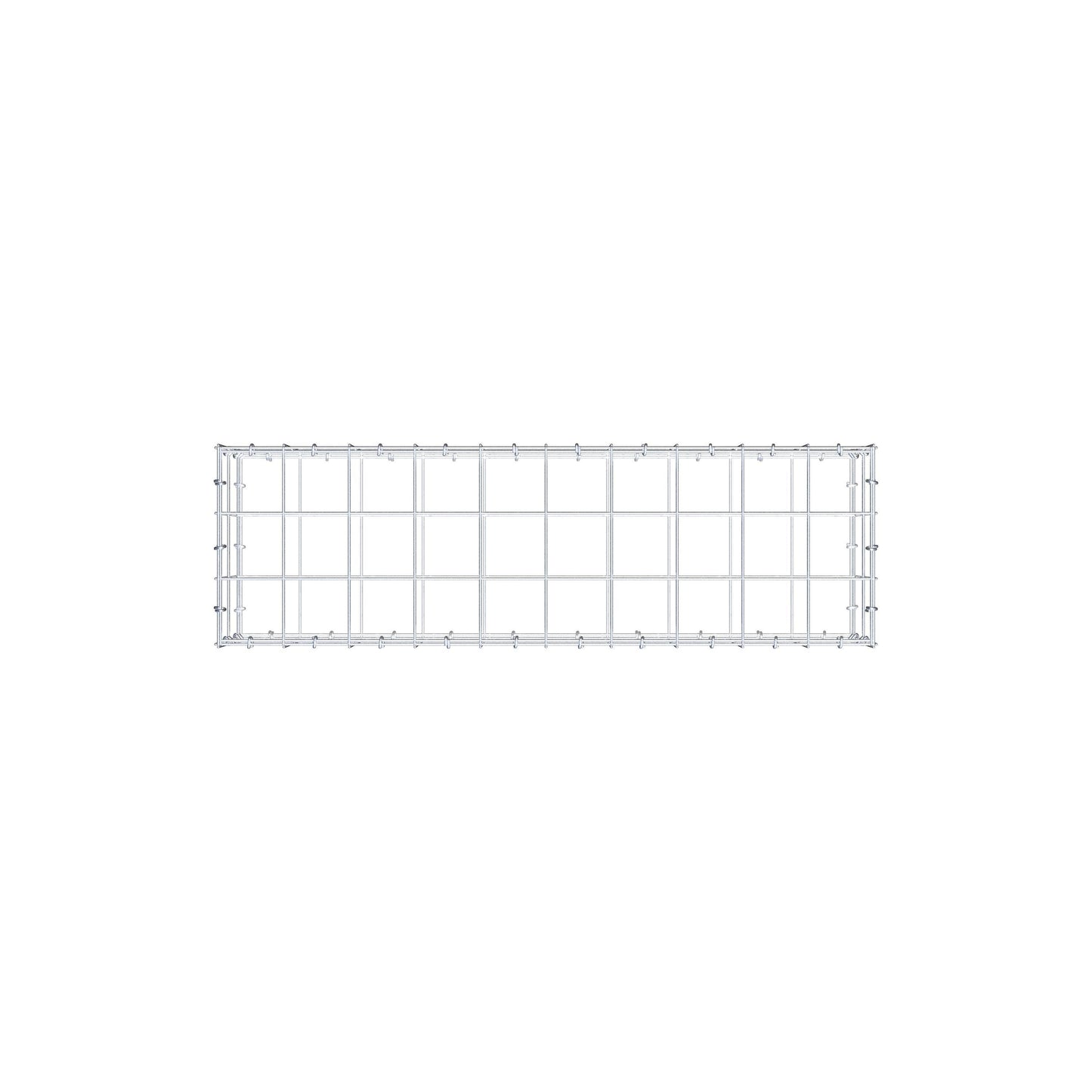 Gabion 100 cm x 20 cm x 30 cm (L x H x D), mesh size 10 cm x 10 cm, C-ring