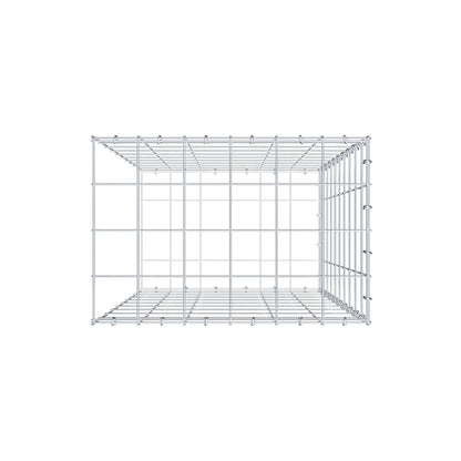 Monteret gabion type 2 100 cm x 60 cm x 40 cm (L x H x D), maskestørrelse 10 cm x 10 cm, C-ring