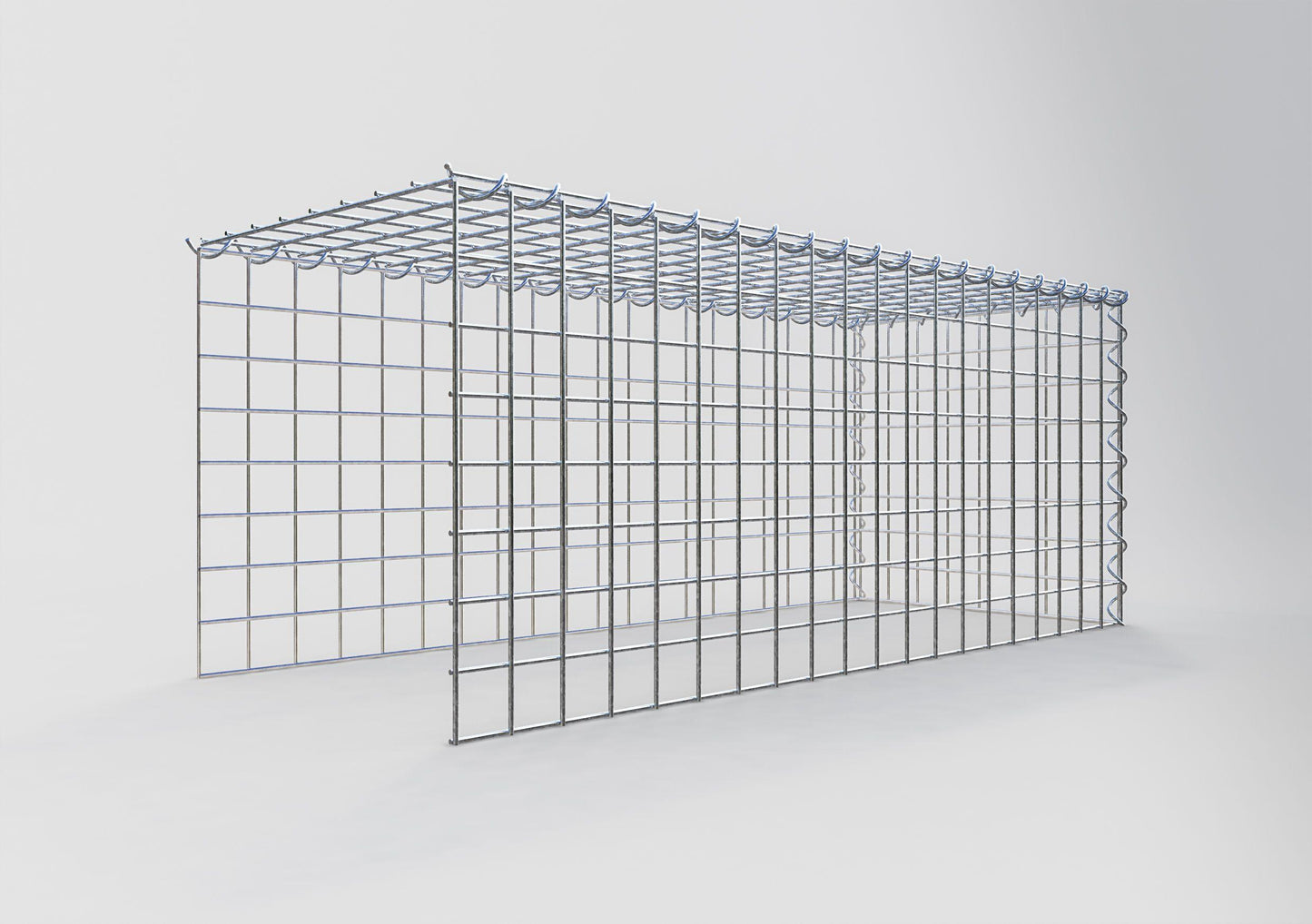 Gabião tipo 4 100 cm x 40 cm x 40 cm (C x A x P), malhagem 5 cm x 5 cm, espiral