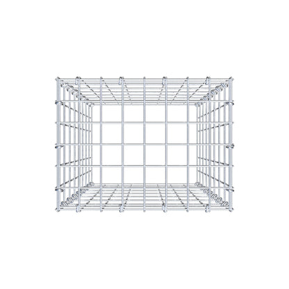 Mounted gabion type 3 80 cm x 40 cm x 30 cm (L x H x D), mesh size 5 cm x 10 cm, C-ring