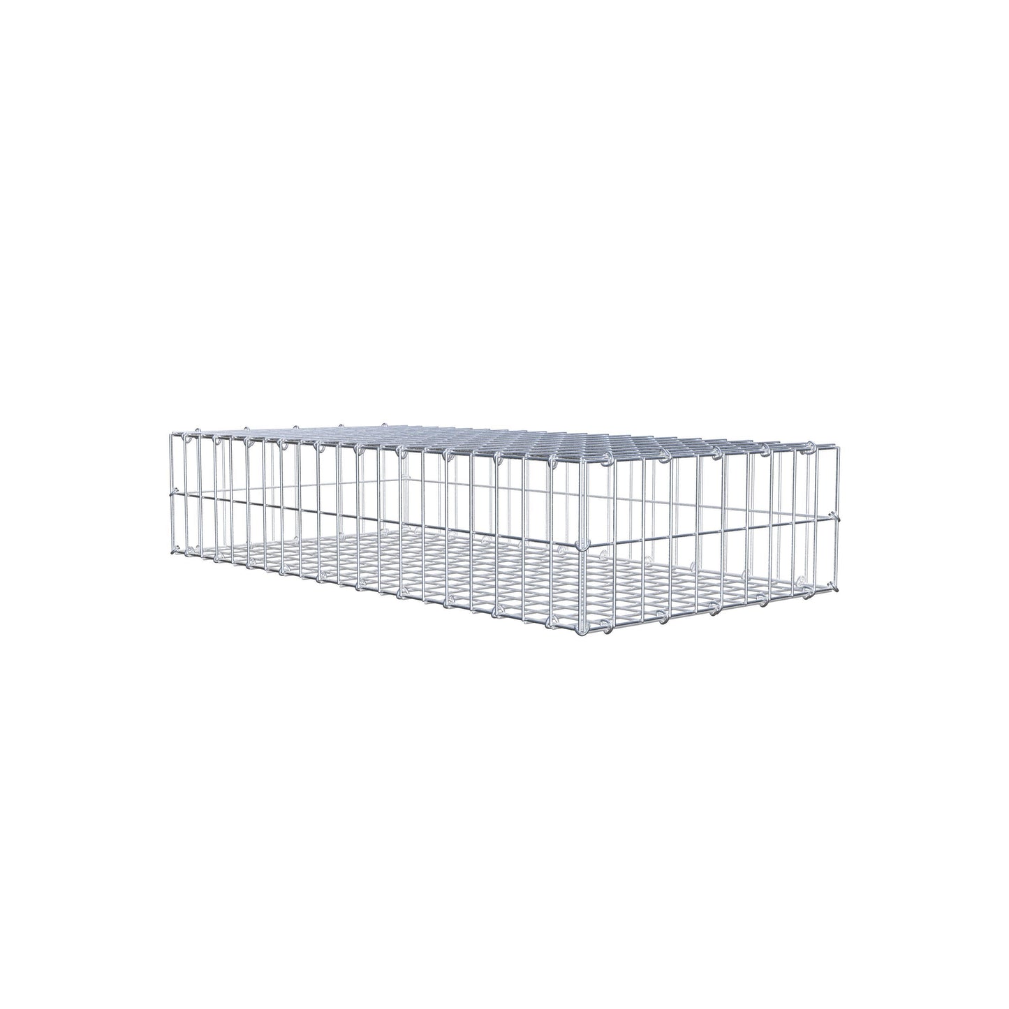 Gabion 100 cm x 20 cm x 50 cm (L x H x D), mesh size 5 cm x 10 cm, C-ring