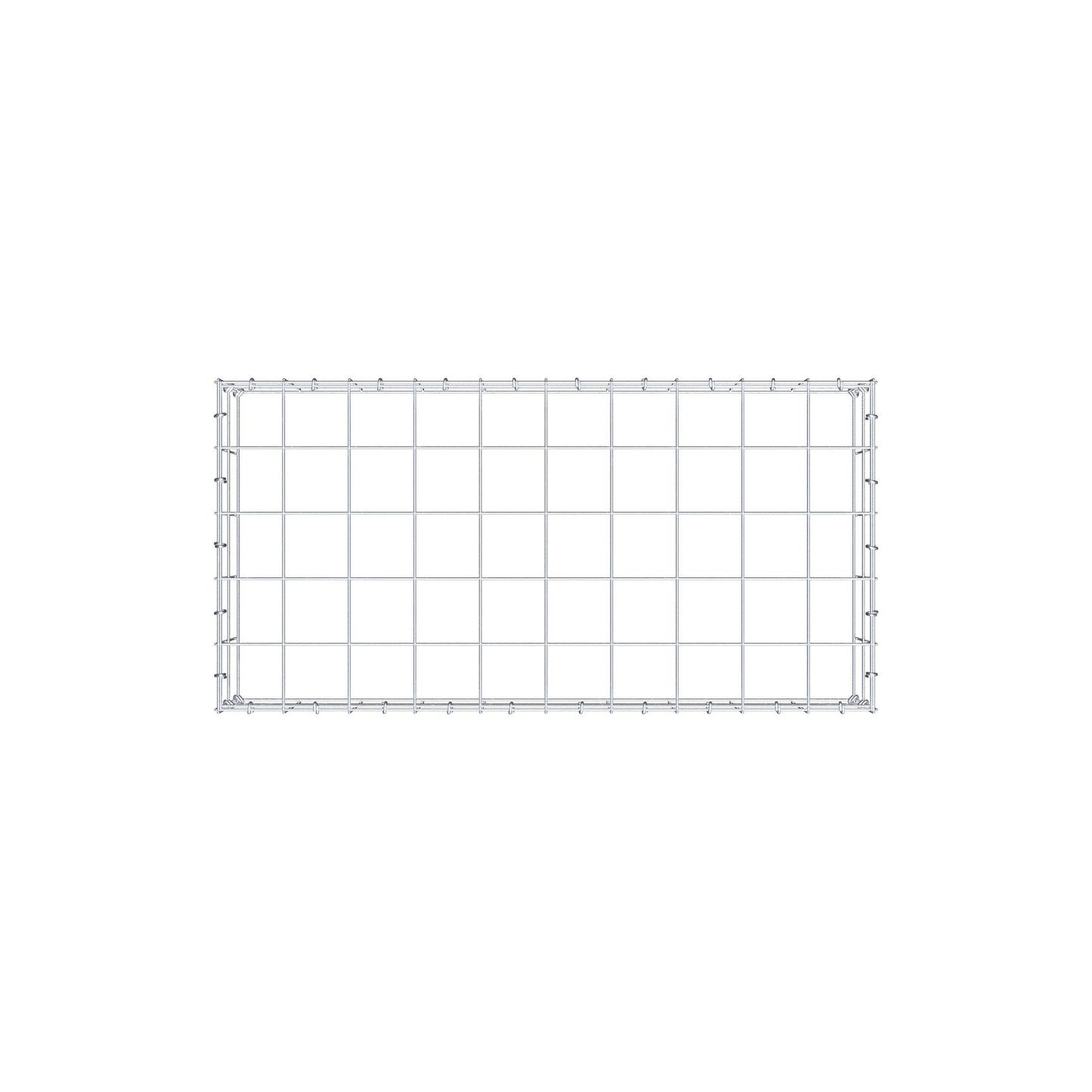 Mounted gabion type 3 100 cm x 20 cm x 50 cm (L x H x D), mesh size 10 cm x 10 cm, C-ring