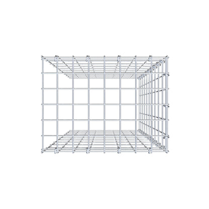 Gavión complementario de tipo 4 100 cm x 40 cm x 30 cm (largo x alto x fondo), malla 5 cm x 10 cm, anillo en C