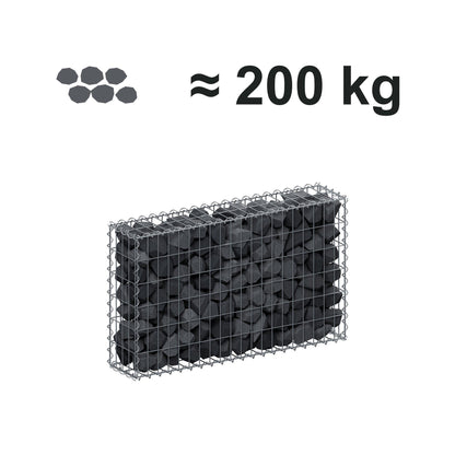 Gabion 100 cm x 60 cm x 20 cm (L x H x P), mailles 5 cm x 10 cm, spirale