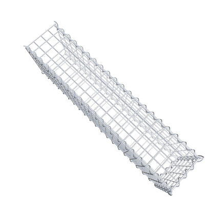 Aangegroeide schanskorf type 2 100 cm x 30 cm x 20 cm (L x H x D), maaswijdte 5 cm x 5 cm, spiraal