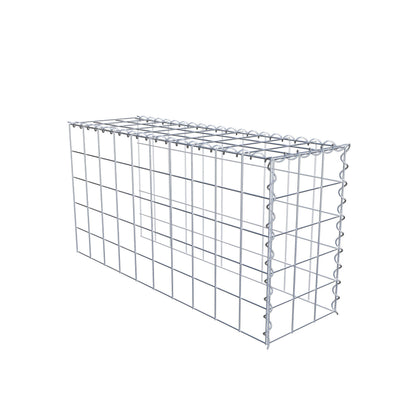 Grown-on gabion type 4 100 cm x 50 cm x 30 cm (L x H x D), mesh size 10 cm x 10 cm, spiral
