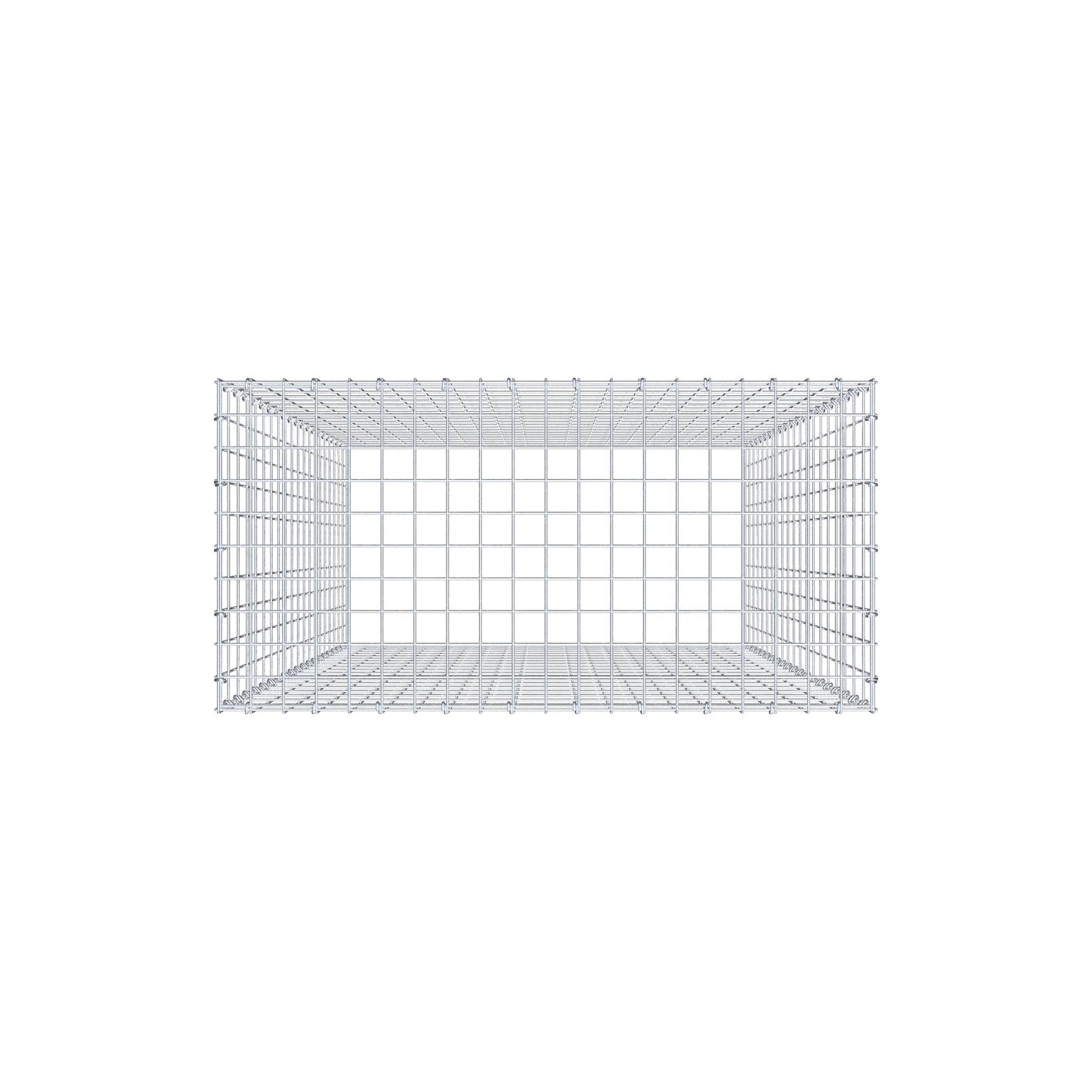 Gabião Tipo 3 200 cm x 100 cm x 50 cm (C x A x P), malhagem 5 cm x 10 cm, anel C