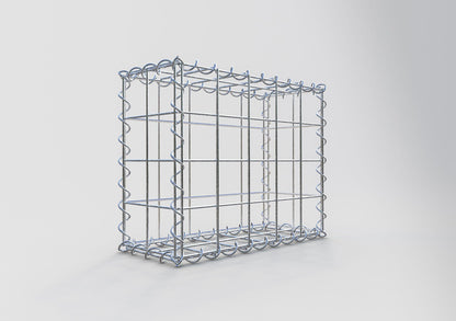 Gabião 50 cm x 40 cm x 20 cm (C x A x P), malhagem 10 cm x 10 cm, espiral