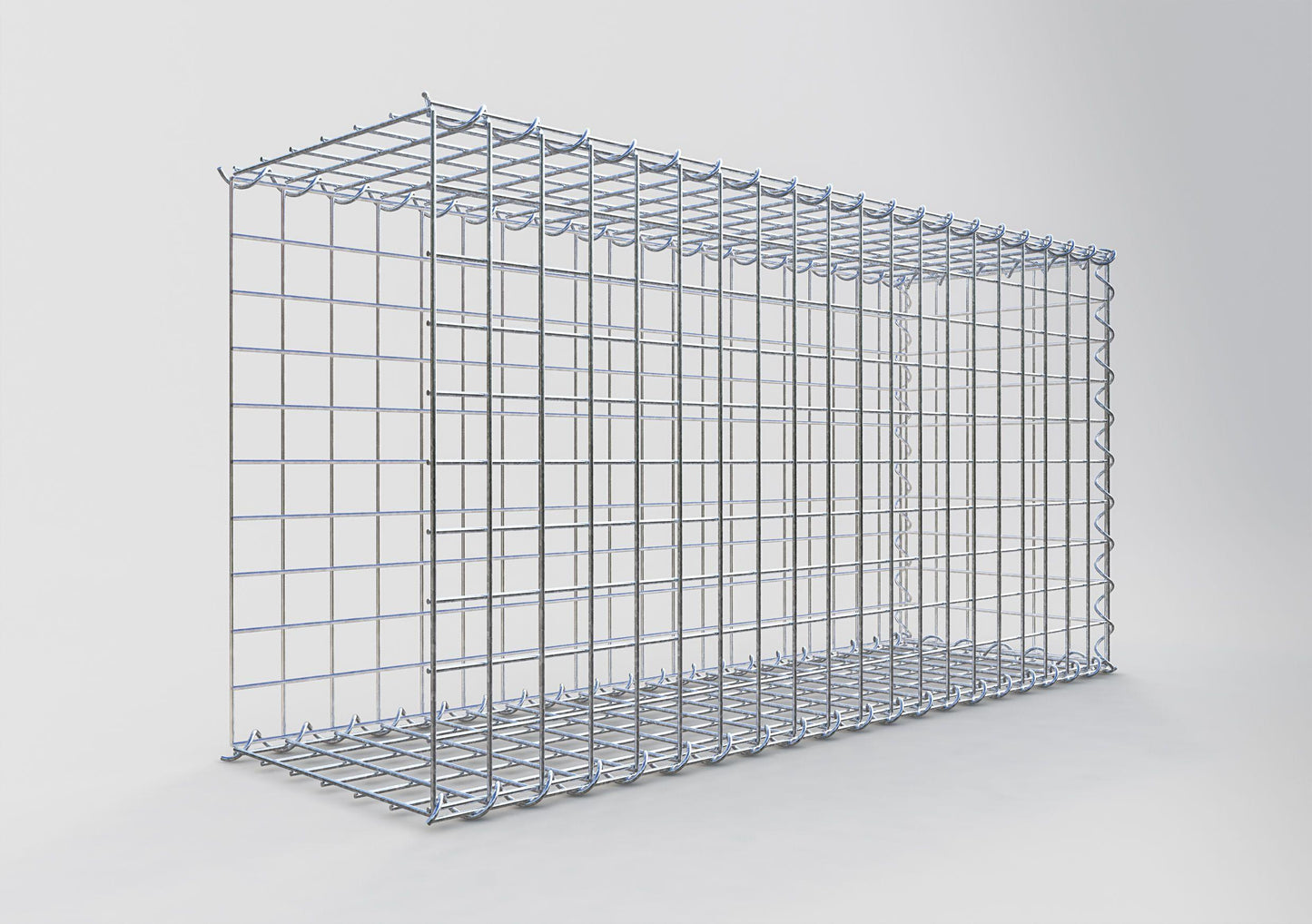 Aangegroeide schanskorf type 2 100 cm x 50 cm x 30 cm (L x H x D), maaswijdte 5 cm x 5 cm, spiraal