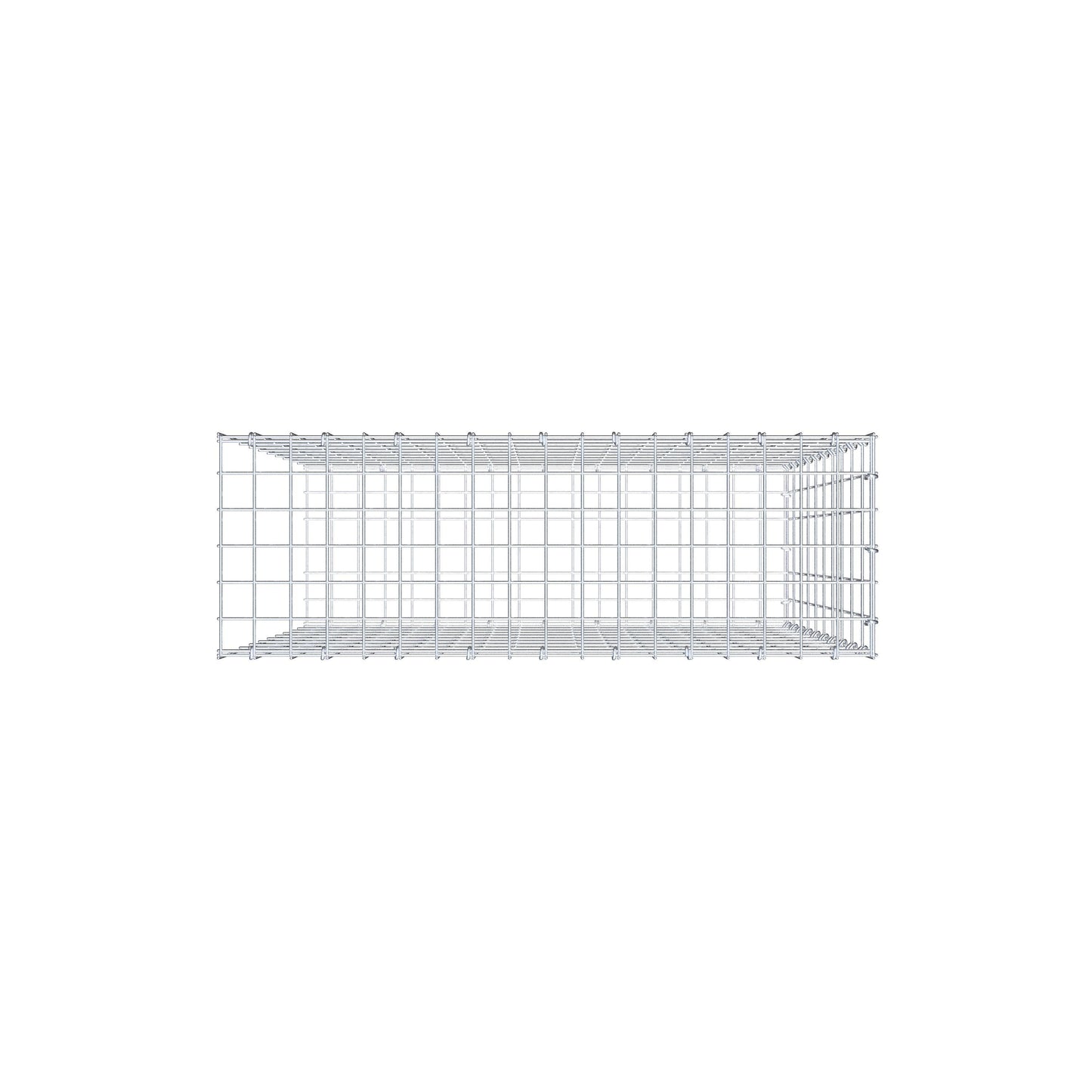 Pila adicional tipo 2 100 cm x 90 cm x 30 cm, malla 5 cm x 10 cm, anillo en C