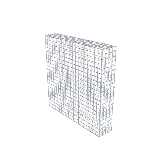 Gabion 100 cm x 100 cm x 20 cm (L x H x D), maskestørrelse 5 x 5 cm, spiralring