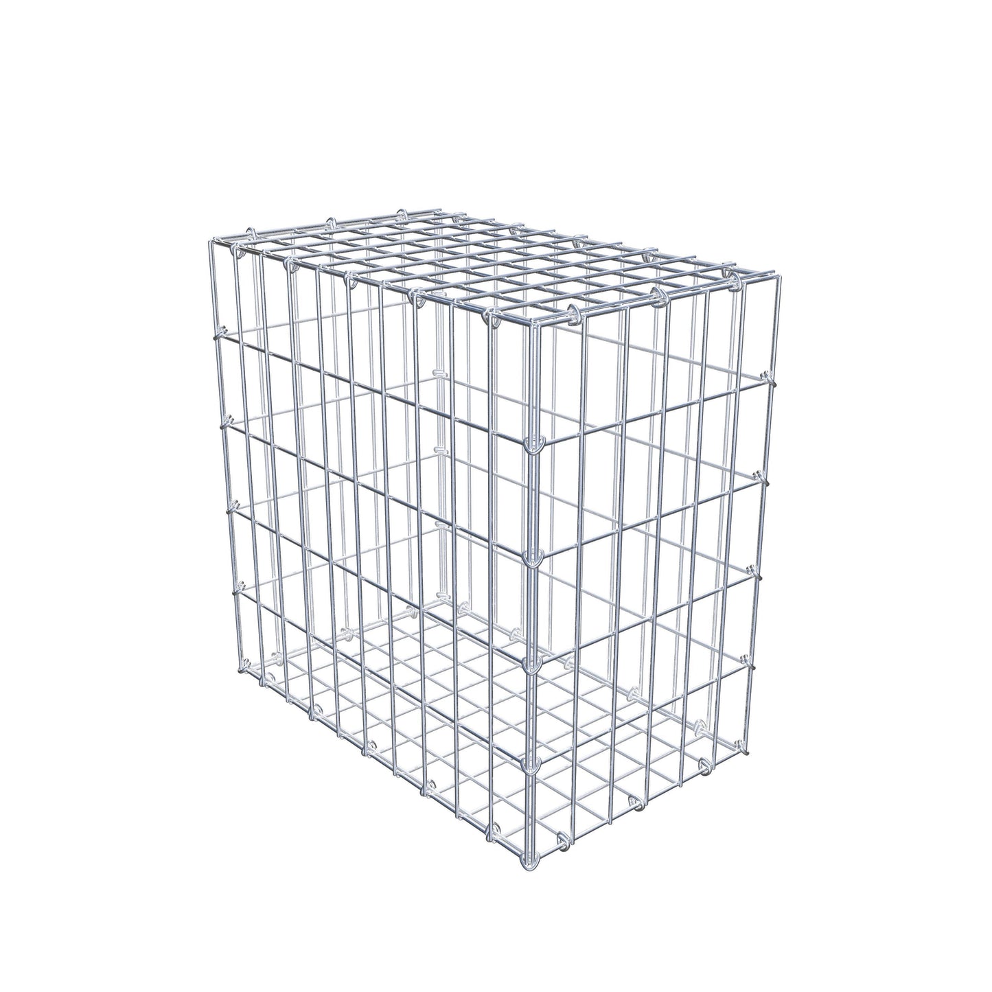 Gabbione 50 cm x 50 cm x 30 cm (L x H x P), maglia 5 cm x 10 cm, anello a C