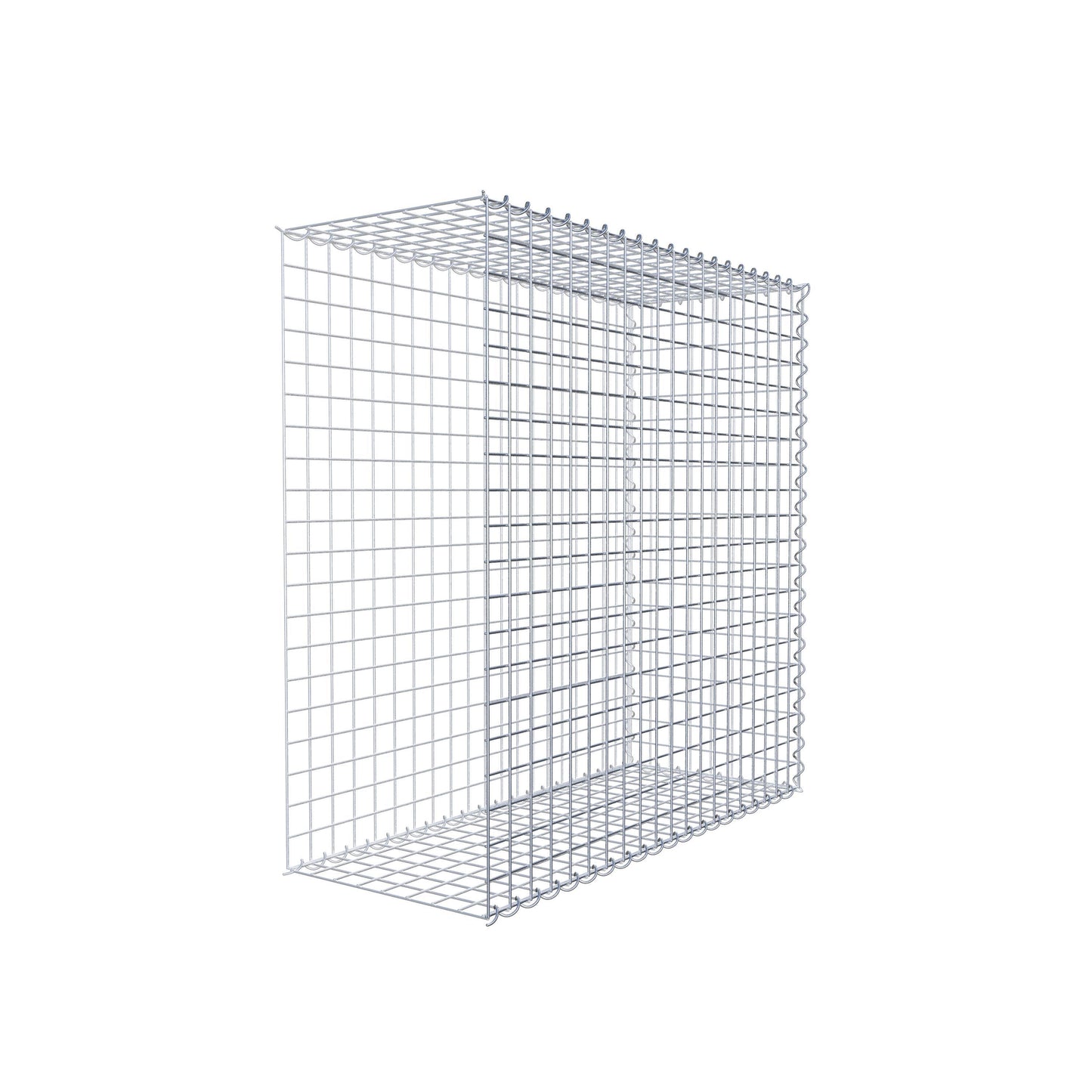 Gabion rapporté type 2 100 cm x 100 cm x 40 cm (L x H x P), mailles 5 cm x 5 cm, spirale