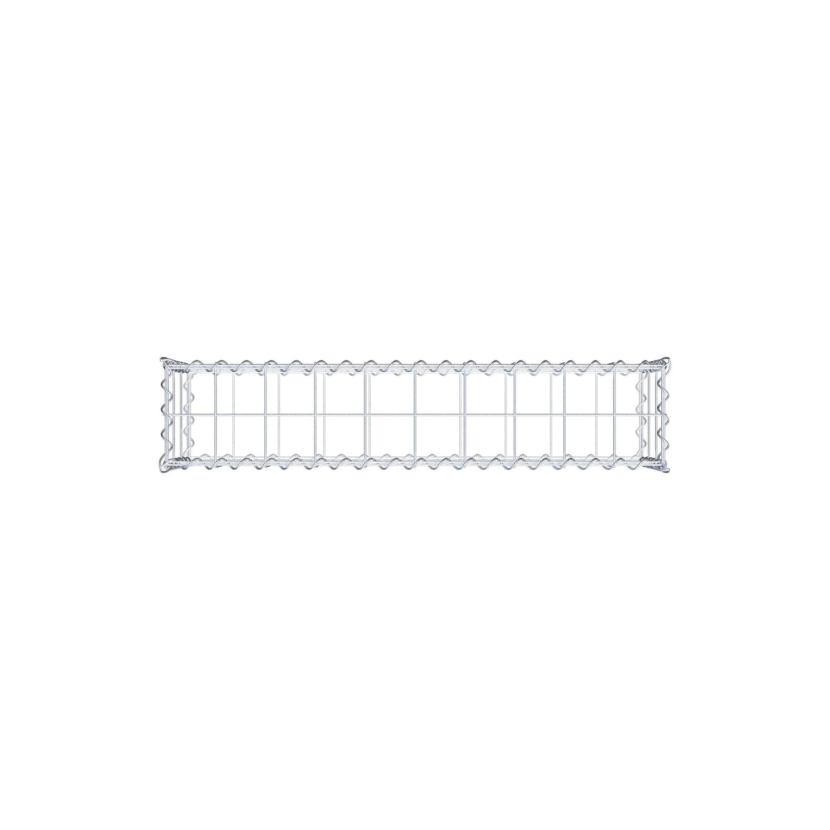 Gabbione 100 cm x 30 cm x 20 cm (L x H x P), maglia 10 cm x 10 cm, spirale