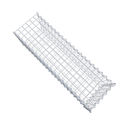 Opvokset gabion type 2 100 cm x 30 cm x 30 cm (L x H x D), maskestørrelse 5 cm x 5 cm, spiral