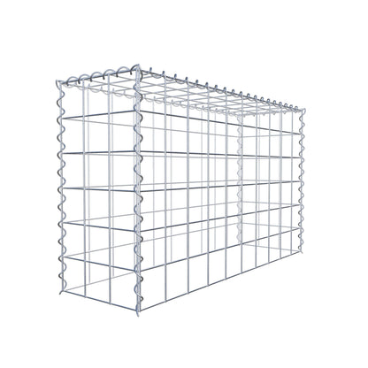 Aangegroeide schanskorf type 3 100 cm x 60 cm x 30 cm (L x H x D), maaswijdte 10 cm x 10 cm, spiraal