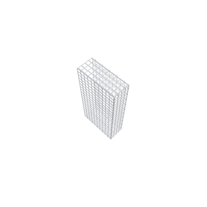 Mounted gabion type 2 100 cm x 50 cm x 20 cm (L x H x D), mesh size 5 cm x 5 cm, C-ring