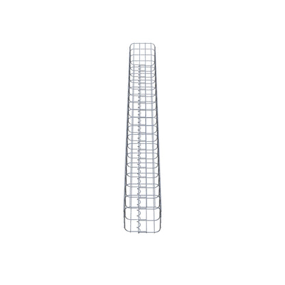 Gabionsøjle, firkantet, varmgalvaniseret, 22 cm x 22 cm, 200 cm højde, MW 5 cm x 10 cm