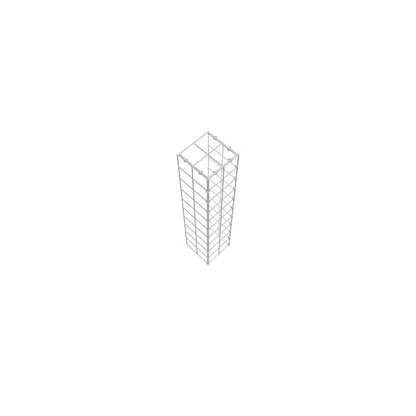 Gabião Tipo 4 100 cm x 20 cm x 20 cm (C x A x P), malhagem 10 cm x 10 cm, anel C