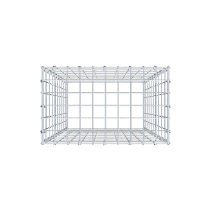 Mounted gabion type 3 100 cm x 50 cm x 30 cm (L x H x D), mesh size 5 cm x 10 cm, C-ring