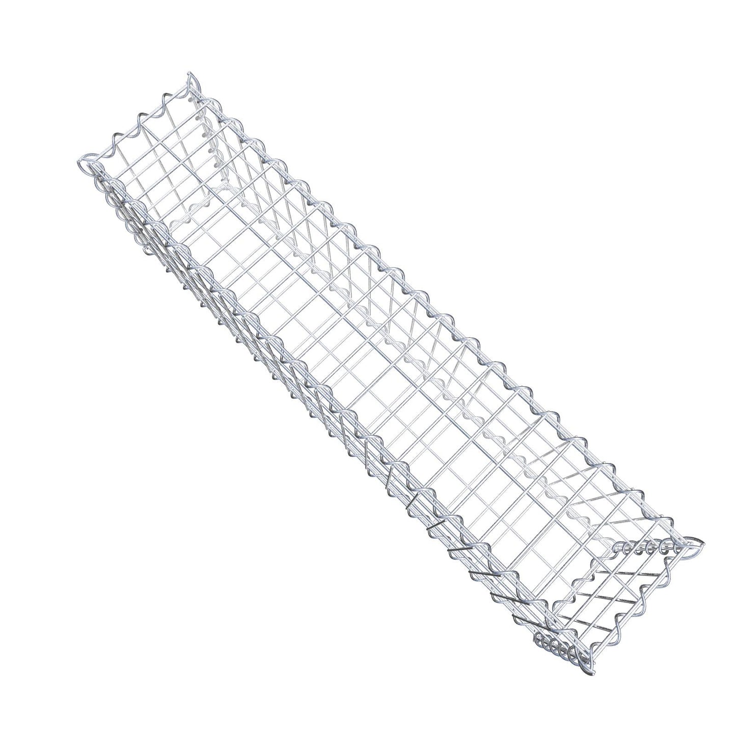 Set of 2 gabions 100 cm x 30 cm x 20 cm (L x H x D), mesh size 5 x 10 cm, spiral