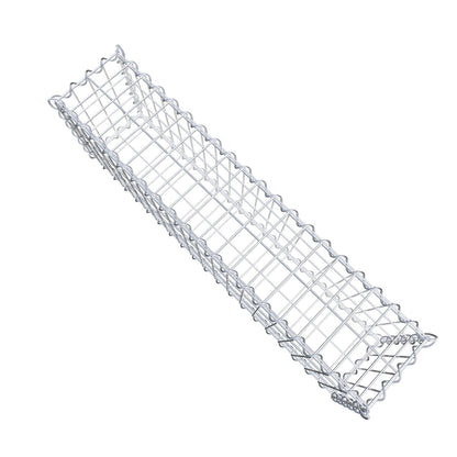Set of 2 gabions 100 cm x 30 cm x 20 cm (L x H x D), mesh size 5 x 10 cm, spiral