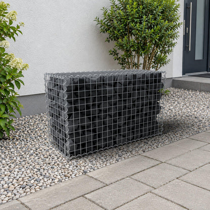 Gabion 100 cm x 60 cm x 40 cm (L x H x D), maskstorlek 5 cm x 5 cm, spiral