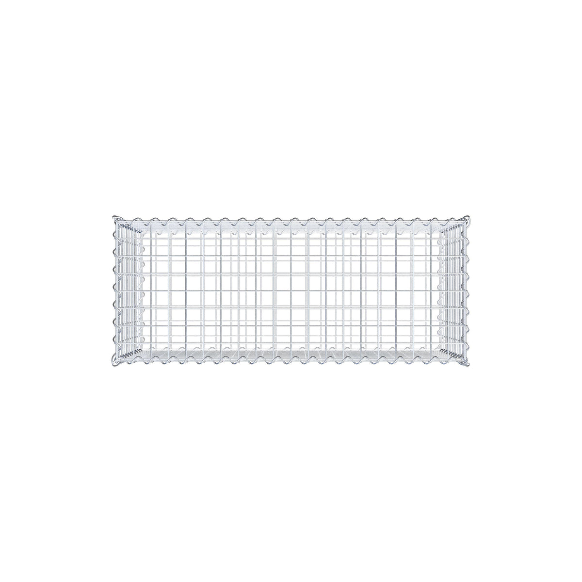 Gabião 100 cm x 50 cm x 40 cm (C x A x P), malhagem 5 cm x 5 cm, espiral
