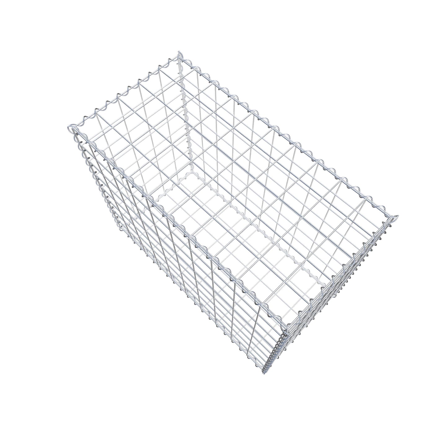 Gabião 100 cm x 80 cm x 50 cm (C x A x P), malhagem 10 cm x 10 cm, espiral
