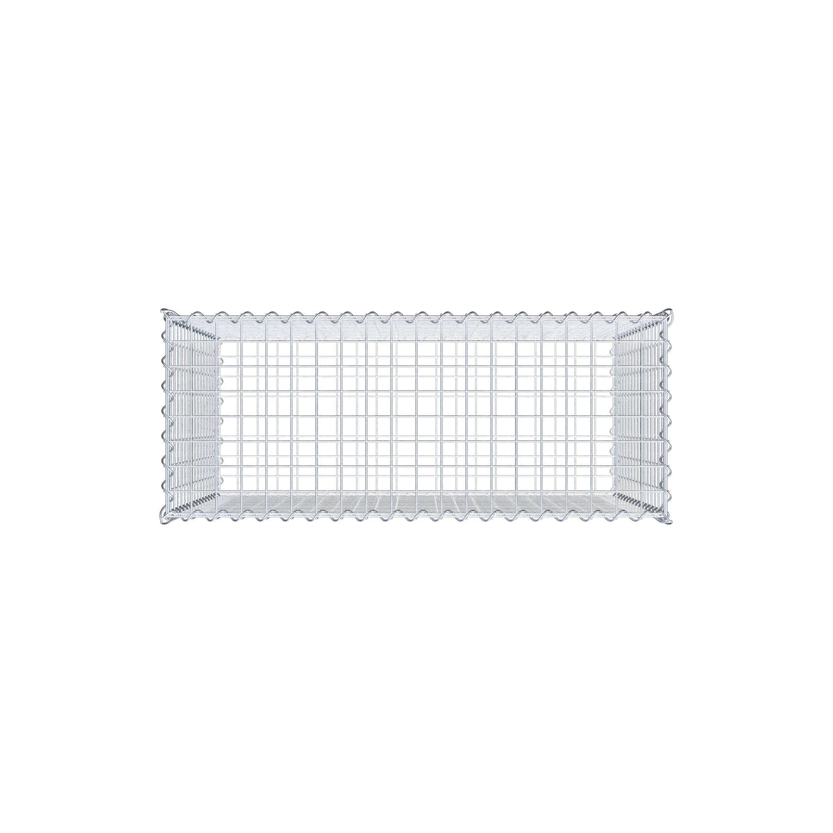 Gabbione 100 cm x 80 cm x 40 cm (L x H x P), maglia 5 cm x 5 cm, spirale
