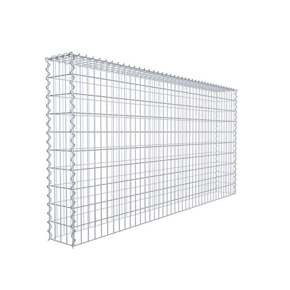 Gabião tipo 3 200 cm x 100 cm x 20 cm (C x A x P), malhagem 5 cm x 10 cm, espiral