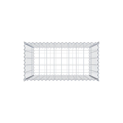 Set of 2 gabions 100 cm x 100 cm x 50 cm (L x H x D), mesh size 10 x 10 cm, spiral