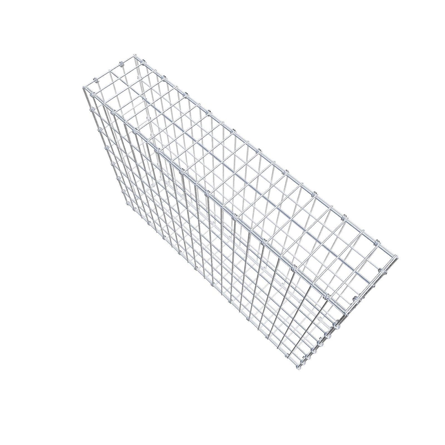 Gabion 100 cm x 70 cm x 20 cm (L x H x D), mesh size 5 x 10 cm, spiral ring