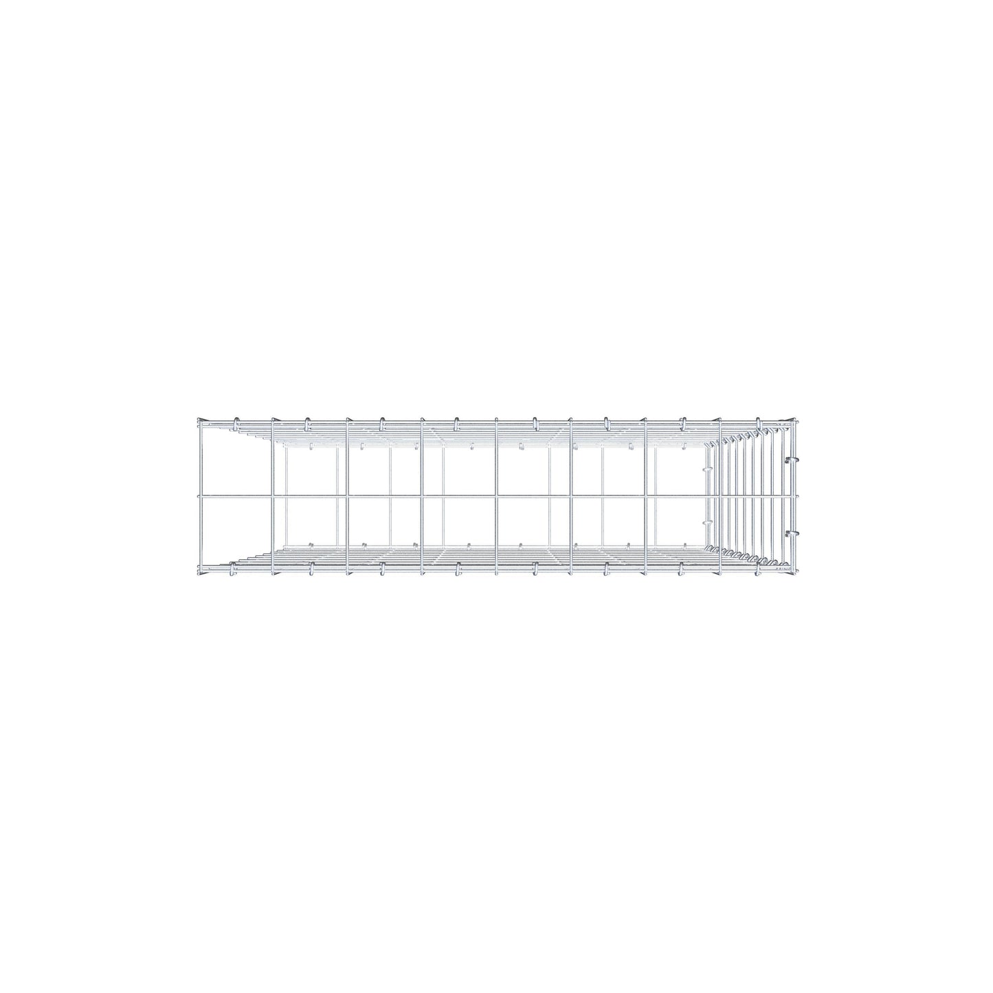 Anbaugabione Typ 2 100 cm x 80 cm x 20 cm (L x H x T), Maschenweite 10 cm x 10 cm, C-Ring