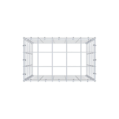 Mounted gabion type 3 50 cm x 50 cm x 30 cm (L x H x D), mesh size 10 cm x 10 cm, C-ring